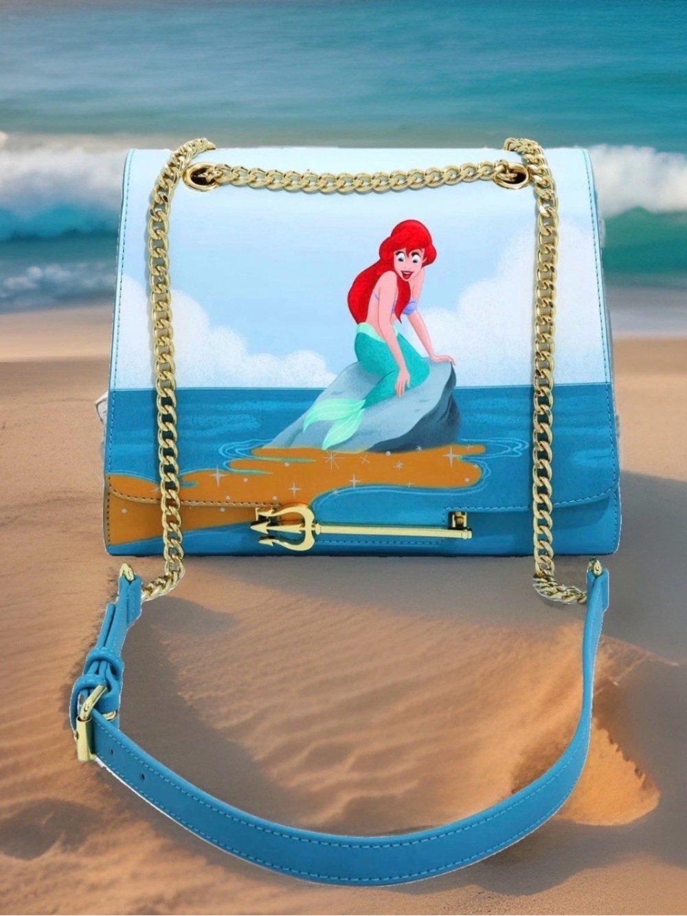 NEW Little Mermaid ARIEL Triton’s Gift Crossbody Shoulder Bag Loungefly Disney